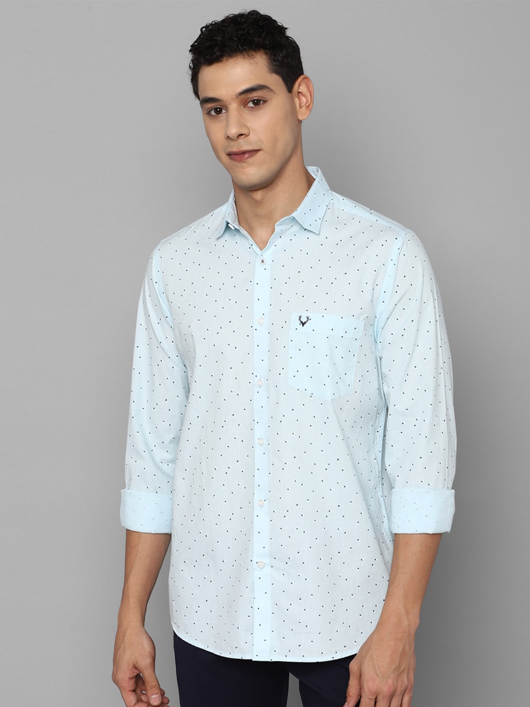 

Allen Solly Men Blue Slim Fit Printed Casual Shirt