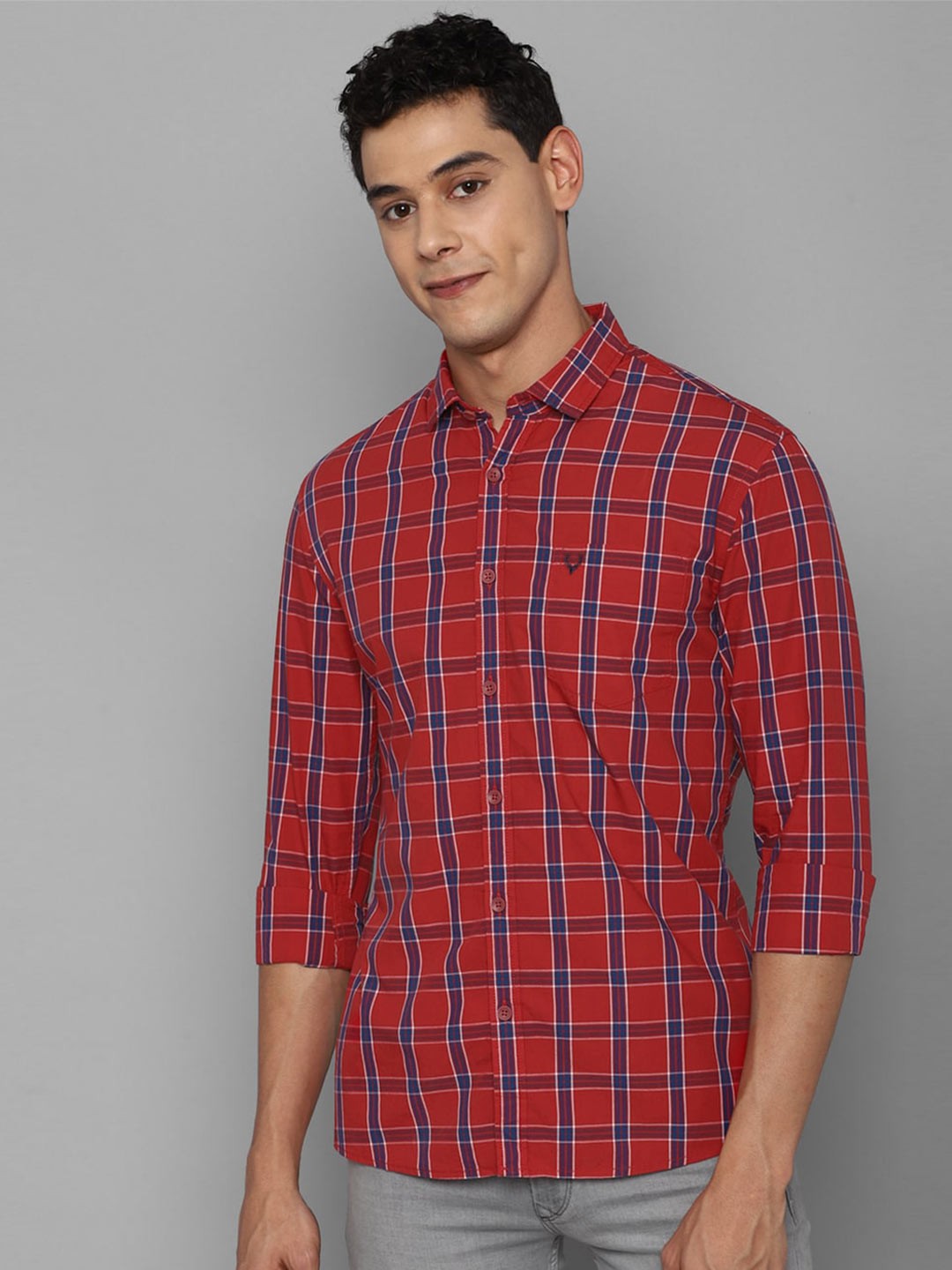 

Allen Solly Sport Men Red Slim Fit Tartan Checked Casual Shirt