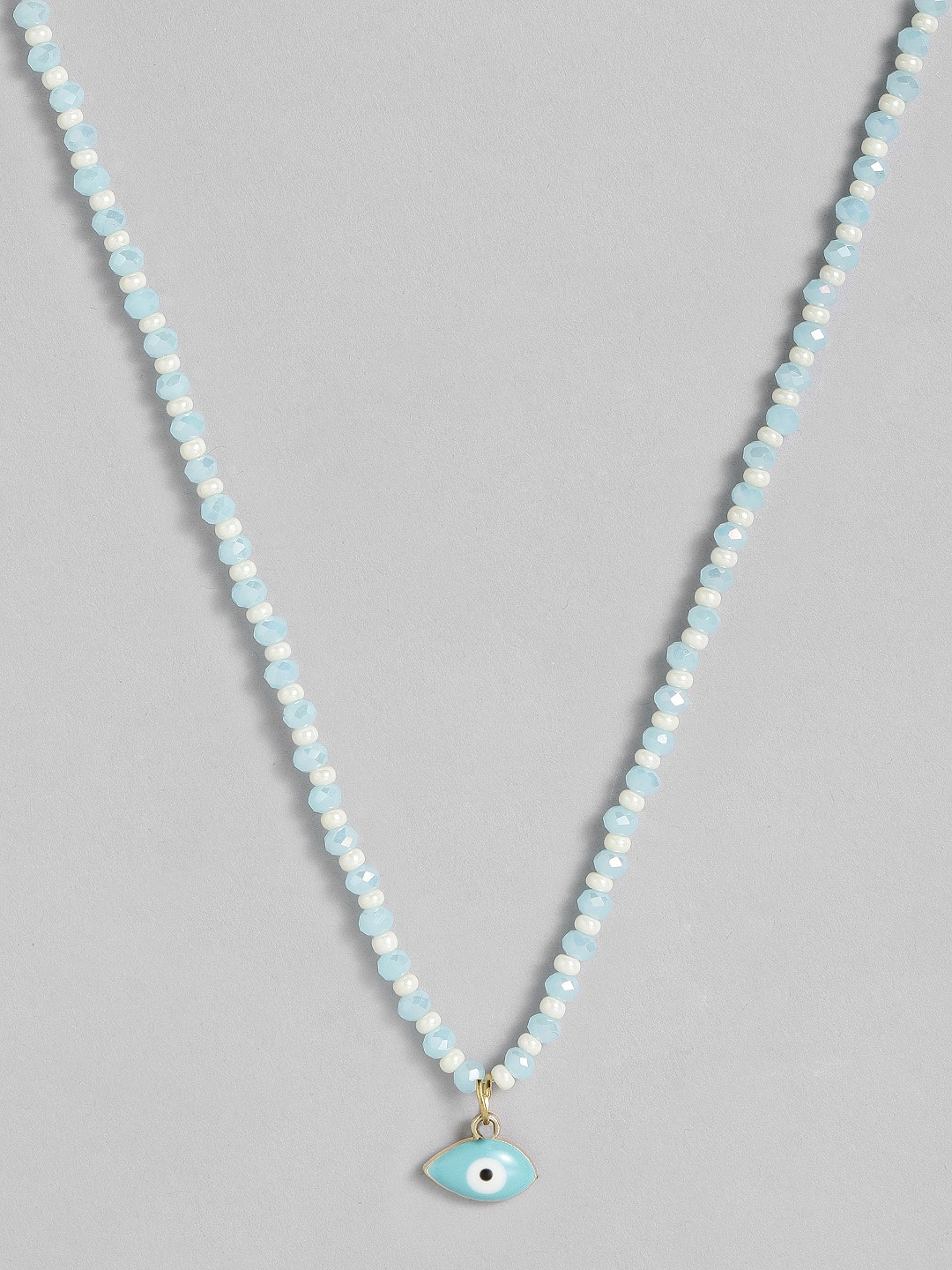 

CHINI C Blue Artificial Beads Necklace