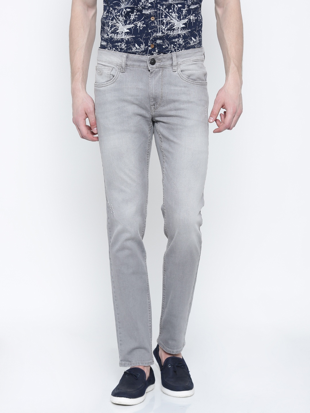 

Flying Machine Men Grey Michael Slim Tapered Fit Stretchable Jeans