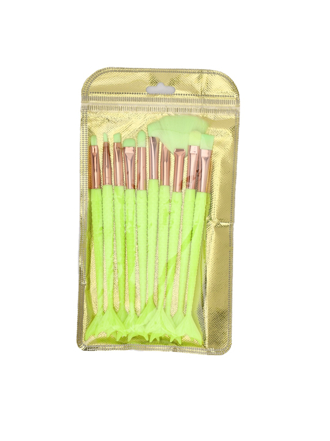 

FOREVER 21 Set Of 10 Green Solid Cosmetic Face Brushes