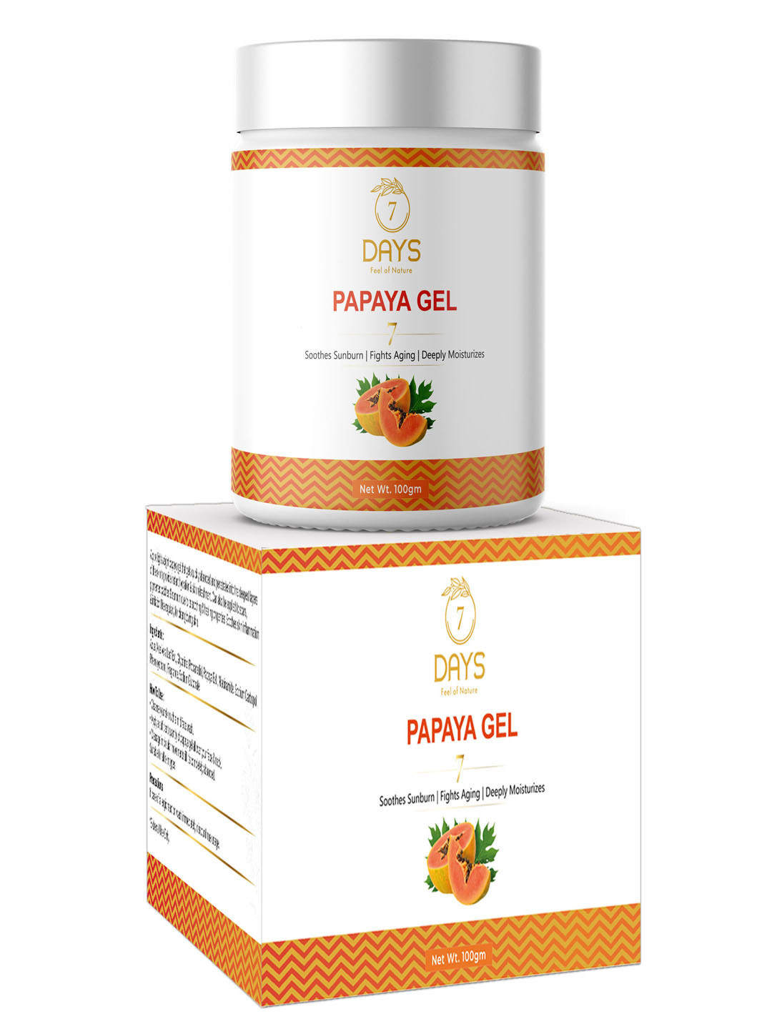 

7 DAYS Papaya Gel for Remove Pigmentation & Anti Aging - 100 ml, Yellow