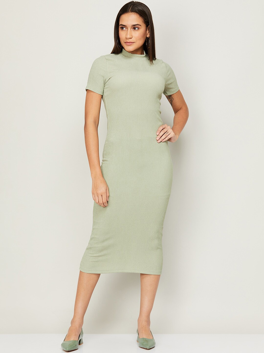 

Fame Forever by Lifestyle Olive Green Bodycon Midi Dress