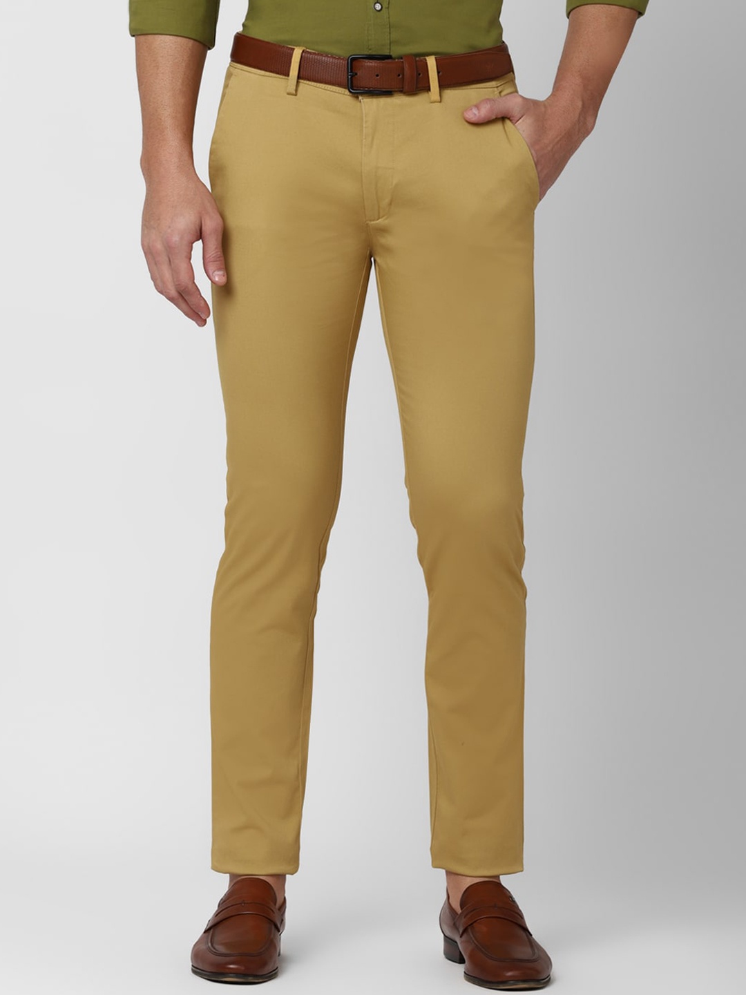 

Peter England Casuals Men Khaki Slim Fit Trousers