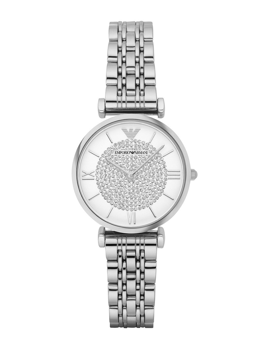 

Emporio Armani Women White & Silver-Toned Analogue Watch AR1925