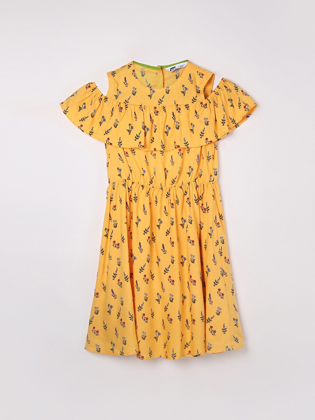 

Fame Forever by Lifestyle Yellow & Multicoloured Floral Dress