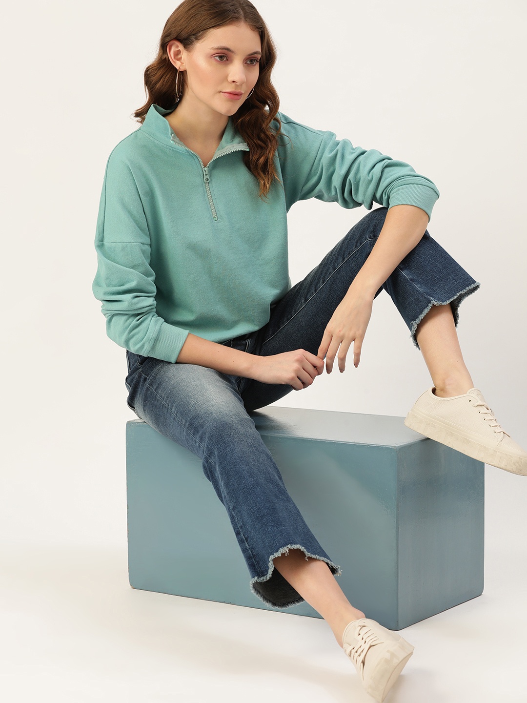 

DressBerry Women Blue Sweatshirt