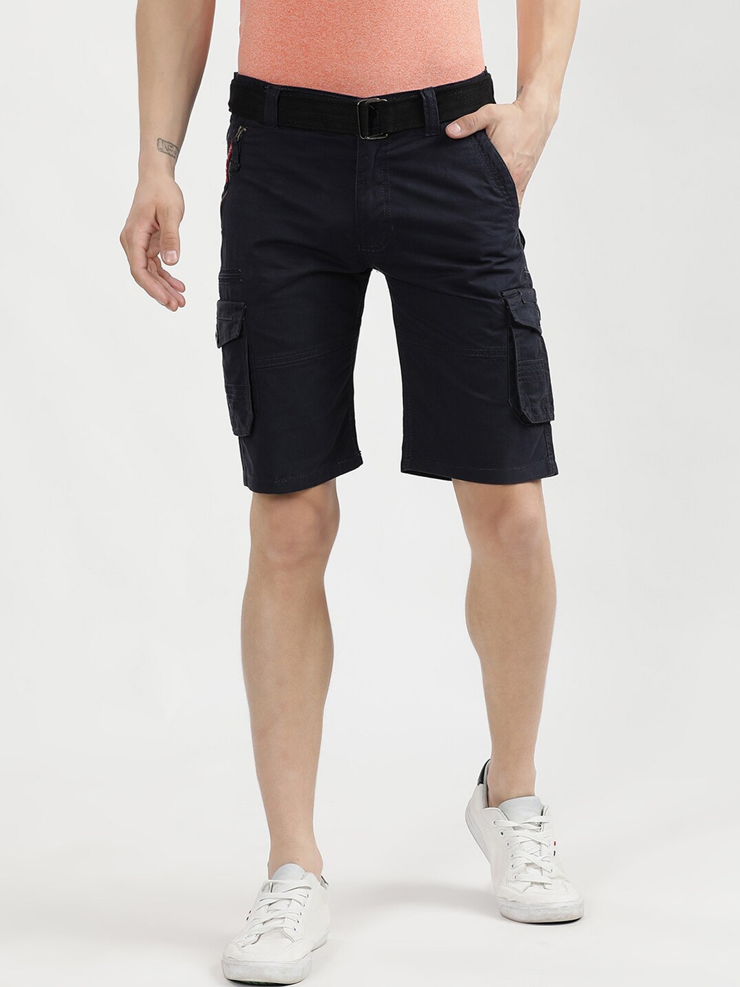 

V2 Value & Variety Men Navy Blue Cargo Shorts