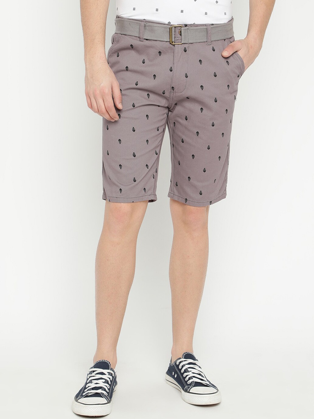 

V2 Value & Variety Men Grey Printed Shorts