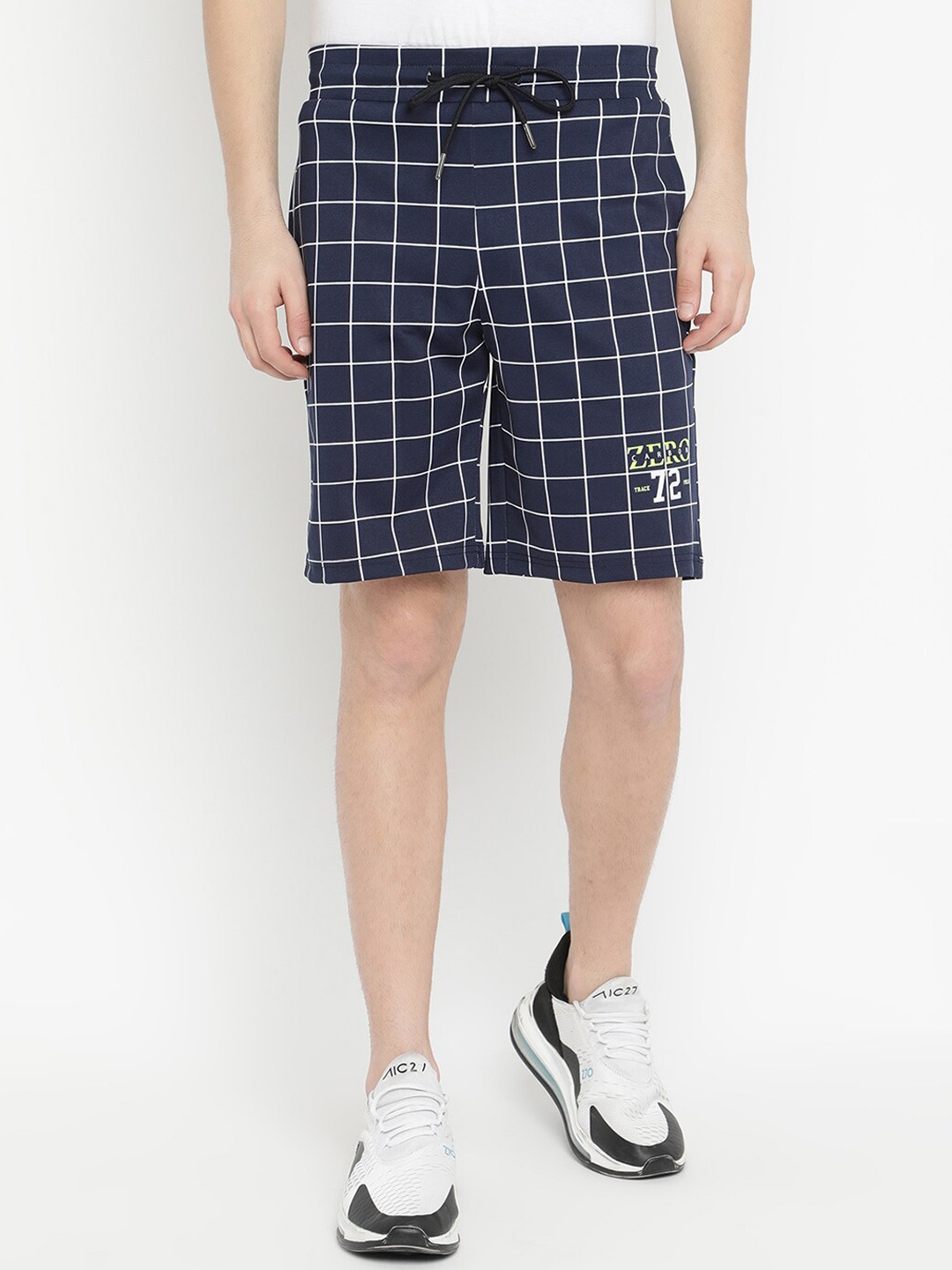 

V2 Value & Variety Men Blue Checked Shorts