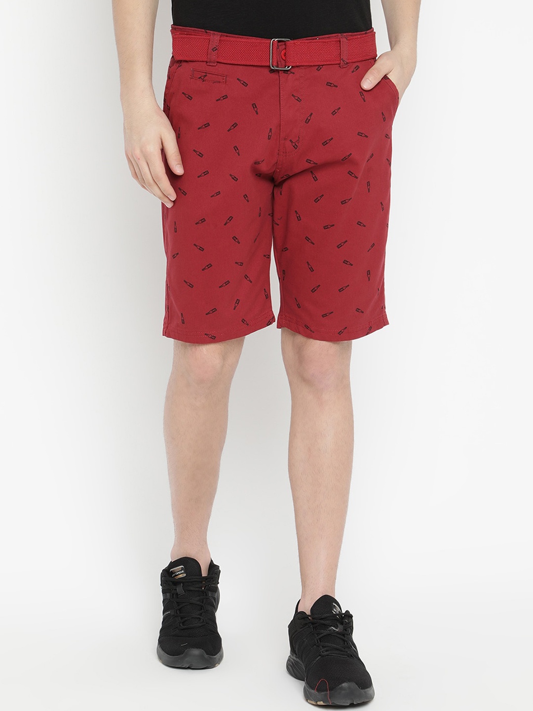 

V2 Value & Variety Men Maroon Printed Shorts