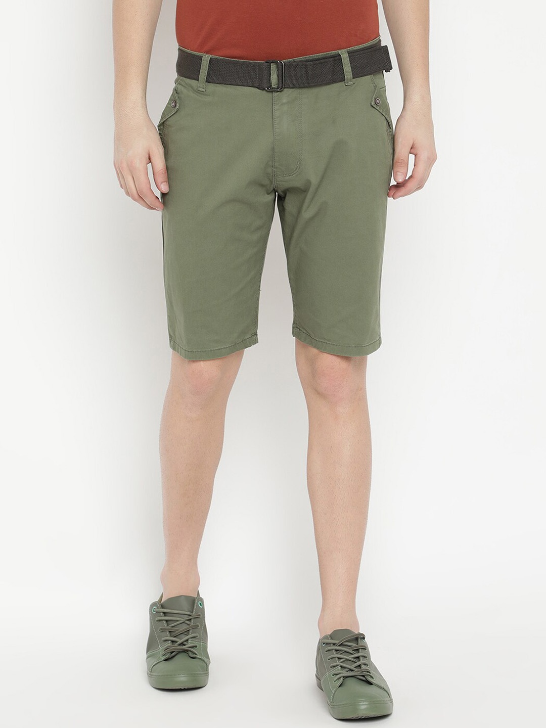 

V2 Value & Variety Men Green Chino Shorts