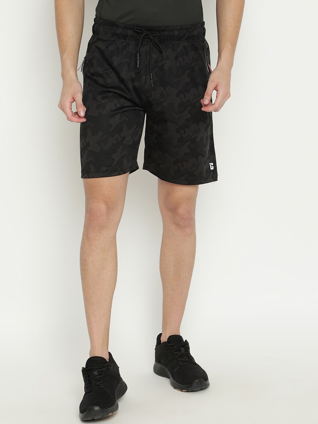 

V2 Value & Variety Men Black Printed Sports Shorts