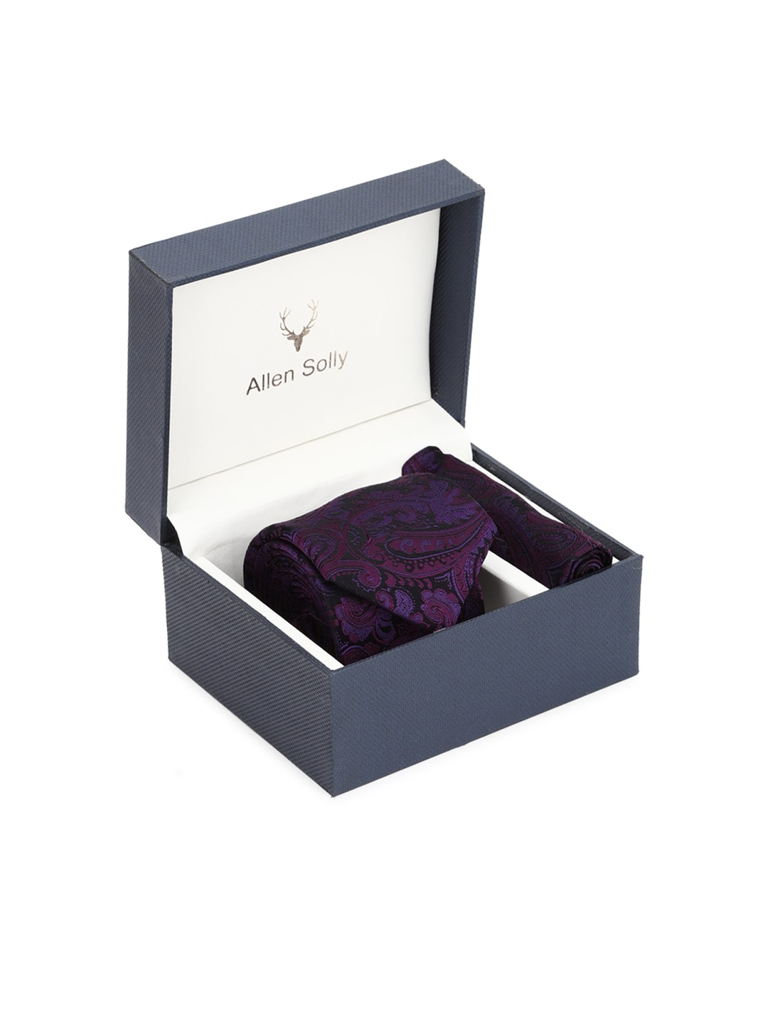 

Allen Solly Men Purple Paisley Printed Accessory Gift Set