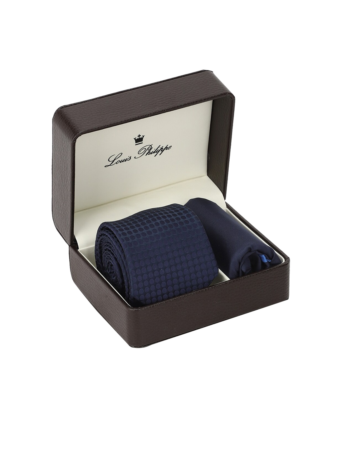 

Louis Philippe Men Navy Blue Printed Accessory Gift Set