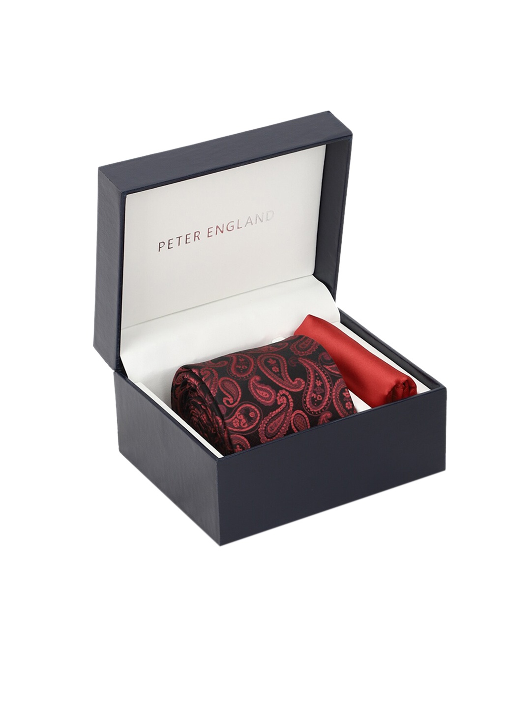 

Peter England Men Maroon Printed Accessory Gift Set