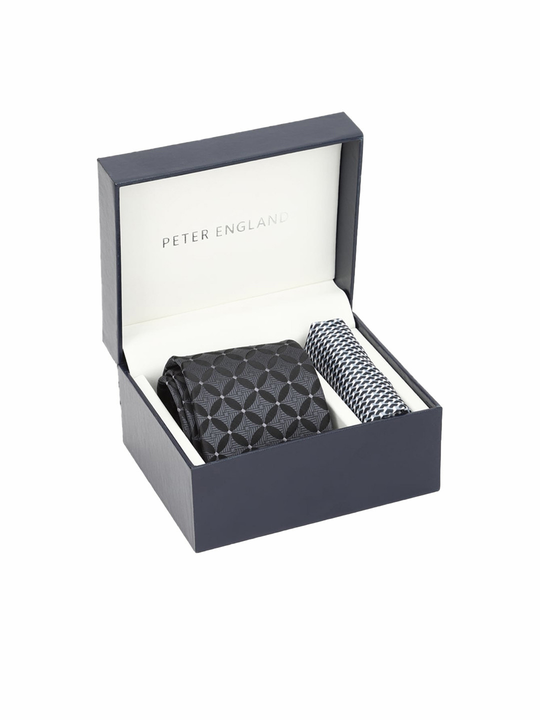

Peter England Men Grey Printed Accessory Gift Set