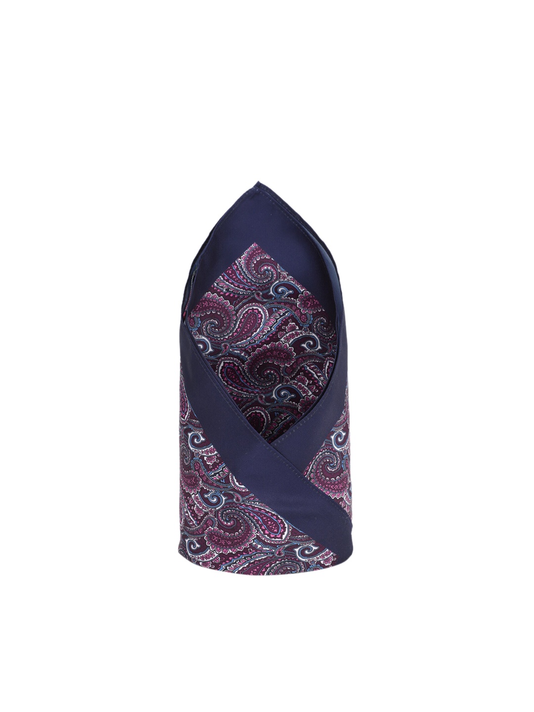 

Peter England Men Navy Blue & Purple Printed Pocket Squares