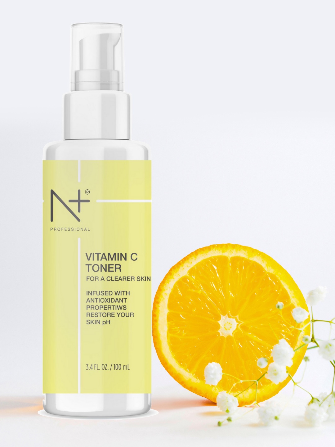 

N Plus Professional Vitamin C Face Toner for Clearer Skin - 100 ml, Orange