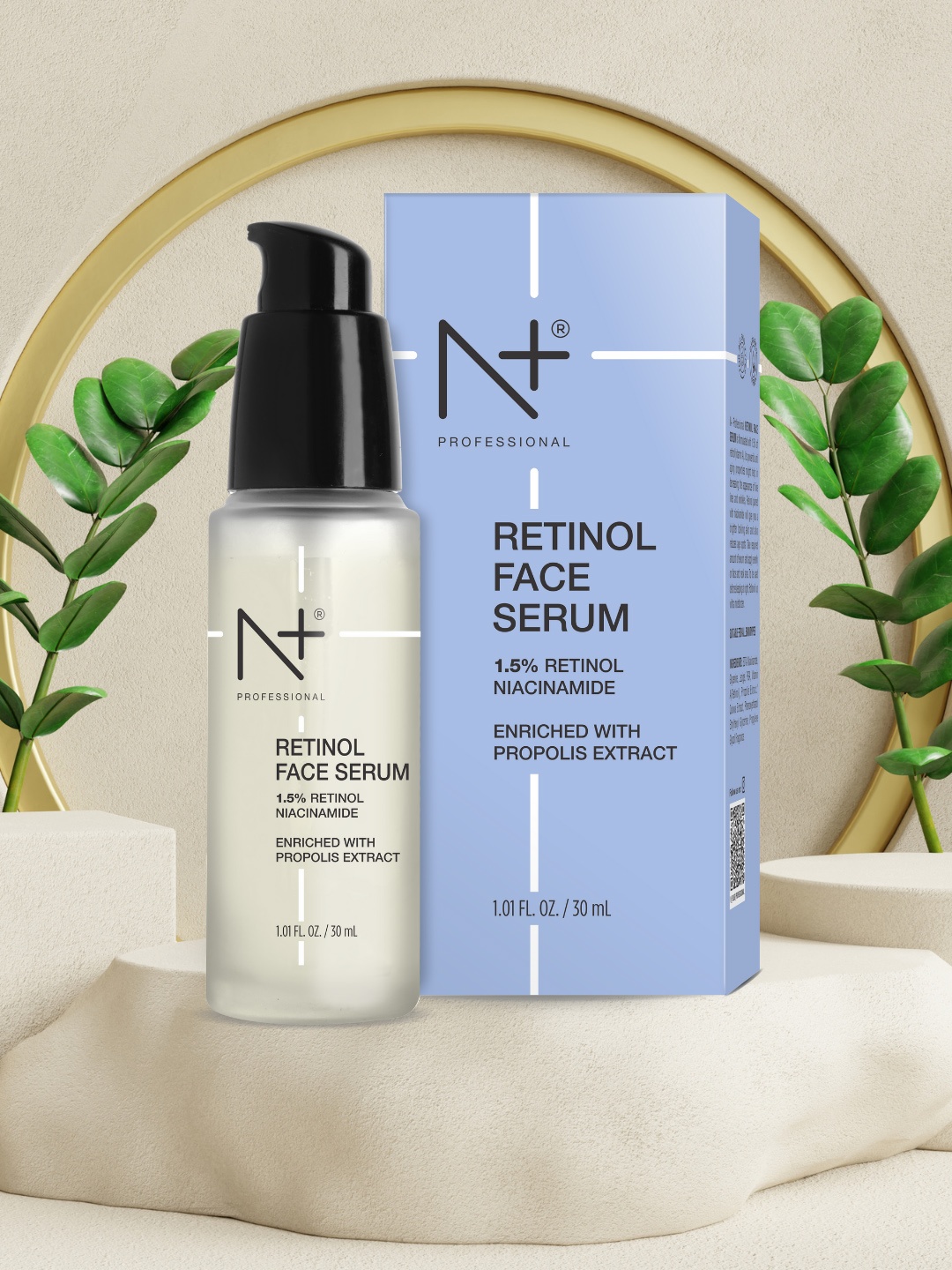 

N Plus Professional Retinol 1.5% Niacinamide Face Serum with Propolis Extract - 30 ml, White