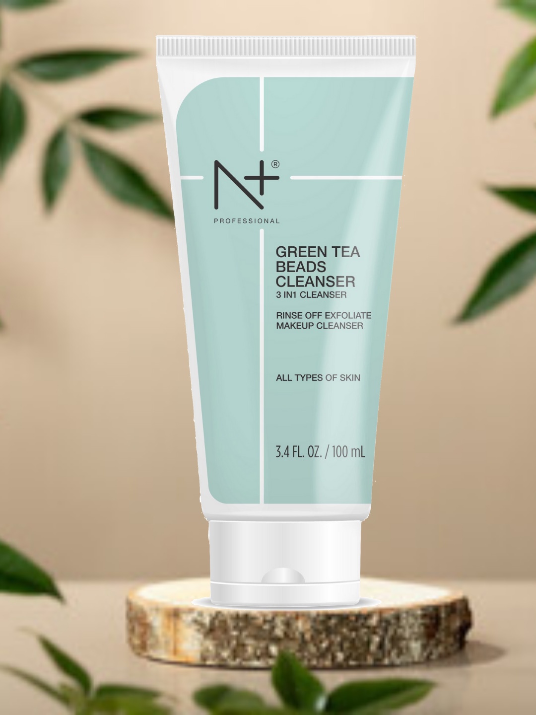 

N Plus Professional 3 In 1 Green Tea Beads Face Cleanser - 100 g, White
