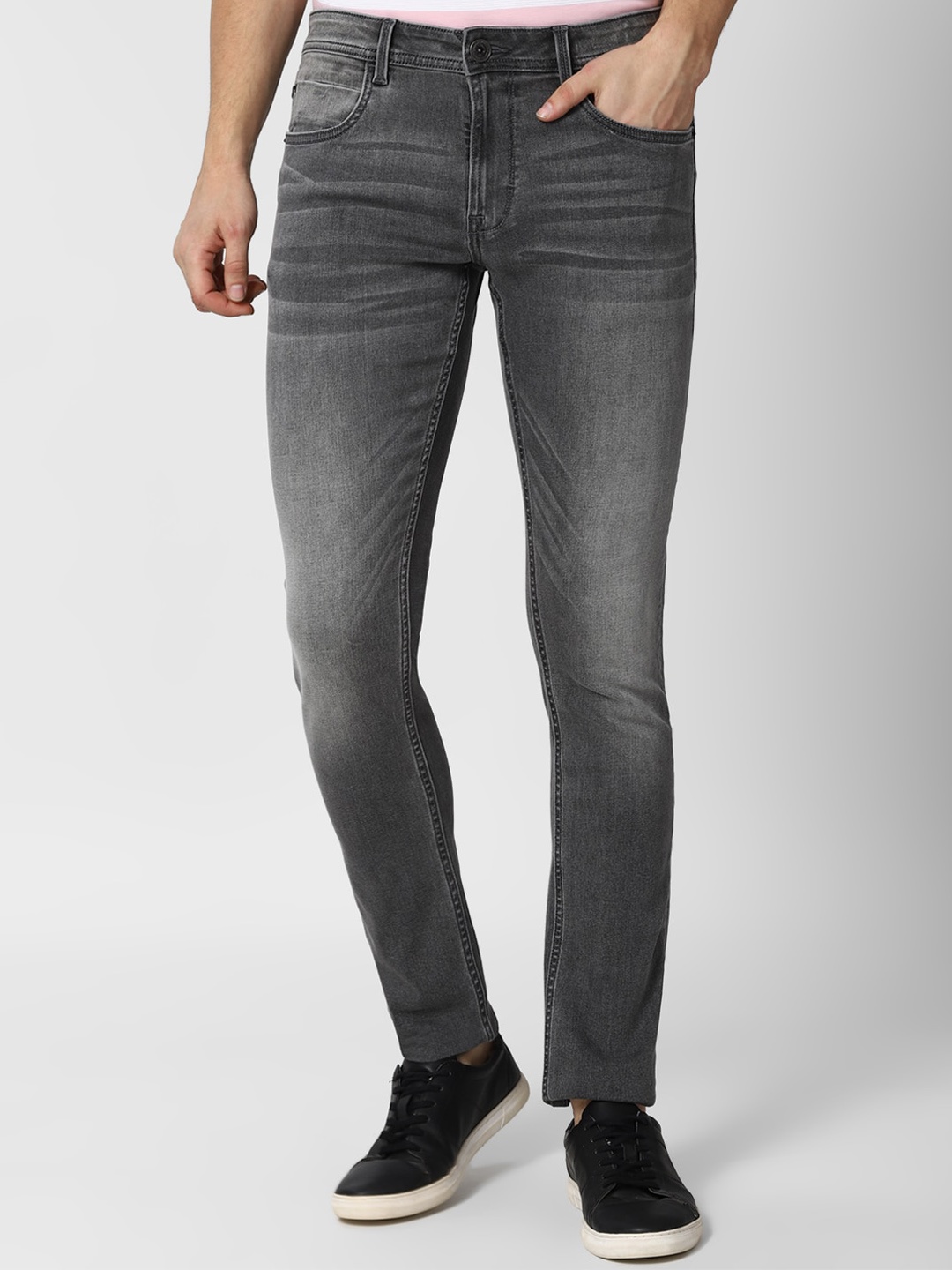 

Peter England Casuals Men Grey Slim Fit Heavy Fade Jeans