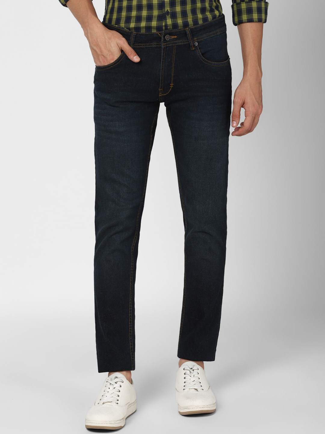 

Peter England Casuals Men Navy Blue Skinny Fit Light Fade Jeans