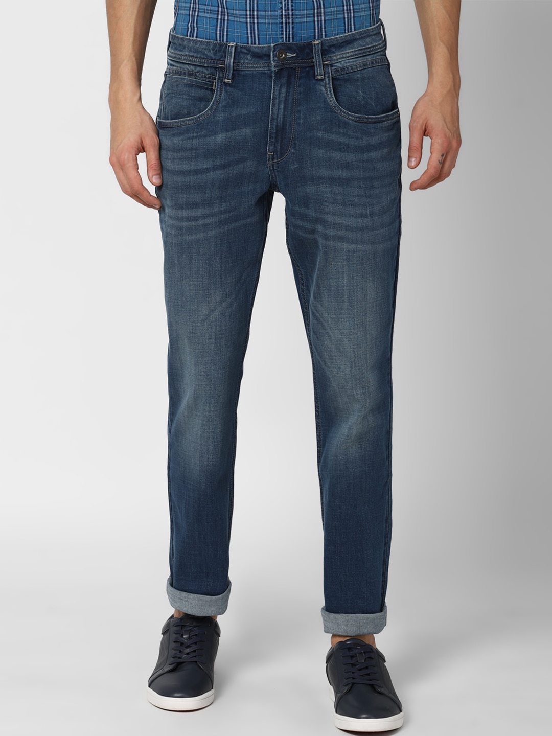 

VAN HEUSEN DENIM LABS Men Navy Blue Light Fade Jeans