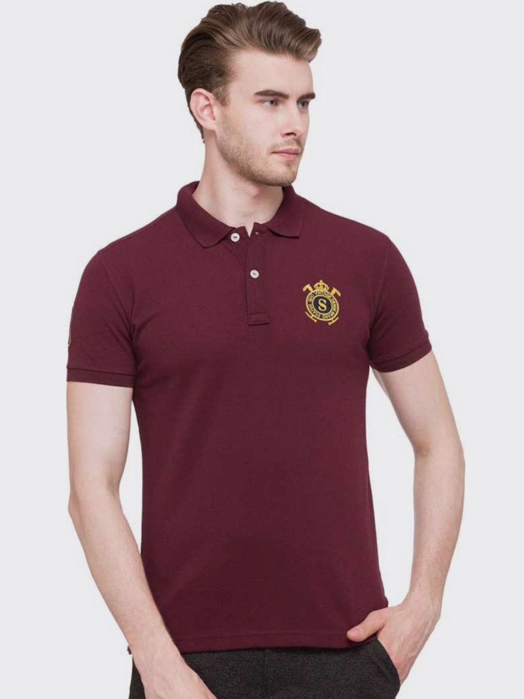 

Status Quo Men Red Polo Collar T-shirt