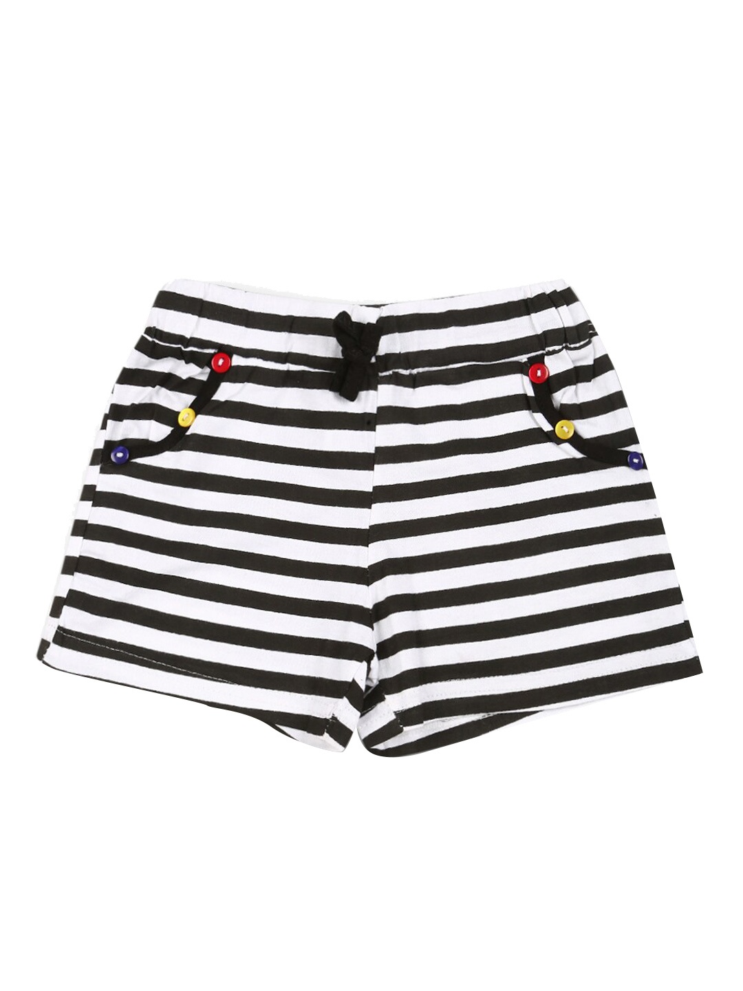 

V2 Value & Variety Girls Black Striped Shorts