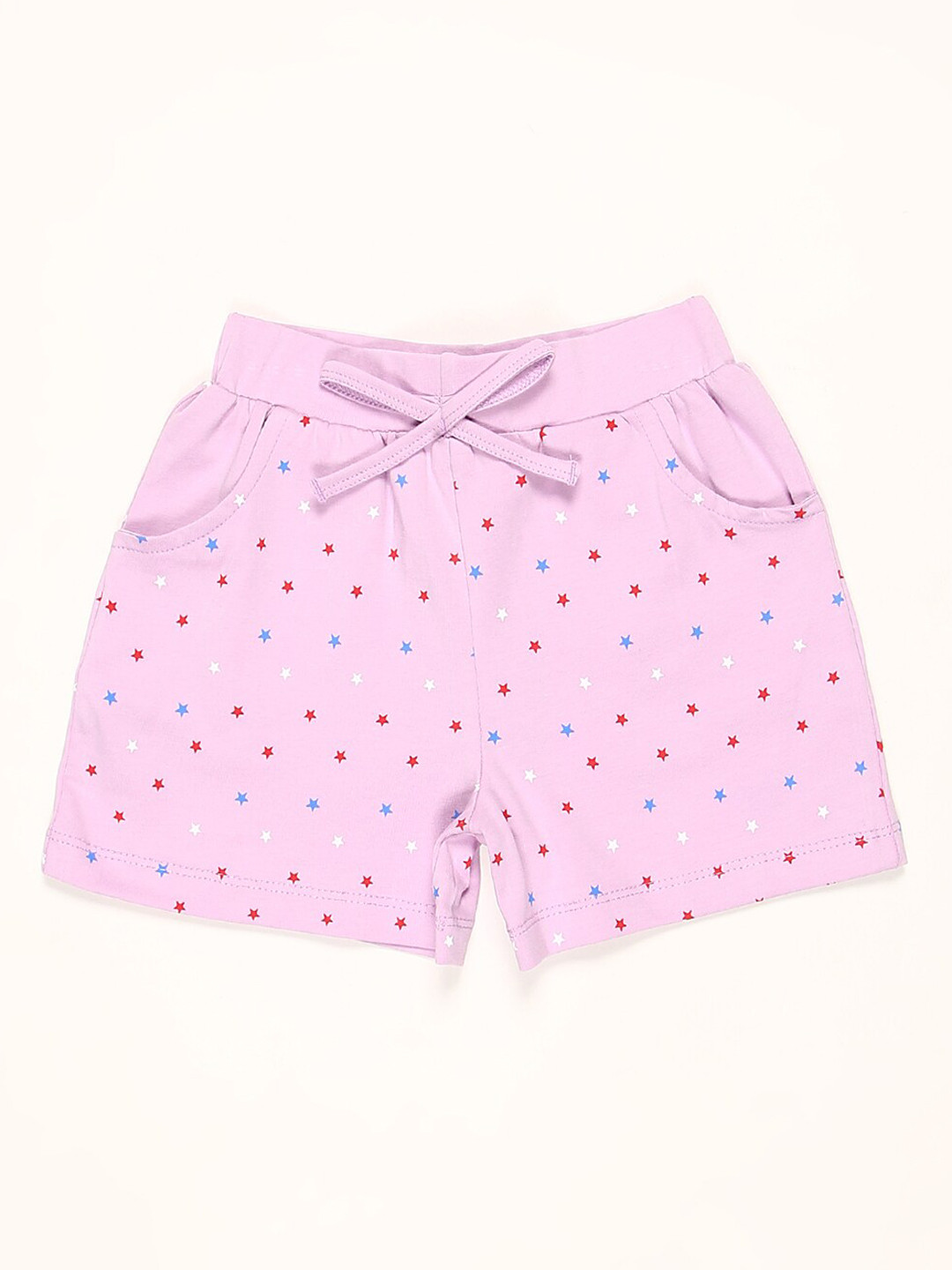 

V2 Value & Variety Girls Pink Printed Cotton Shorts
