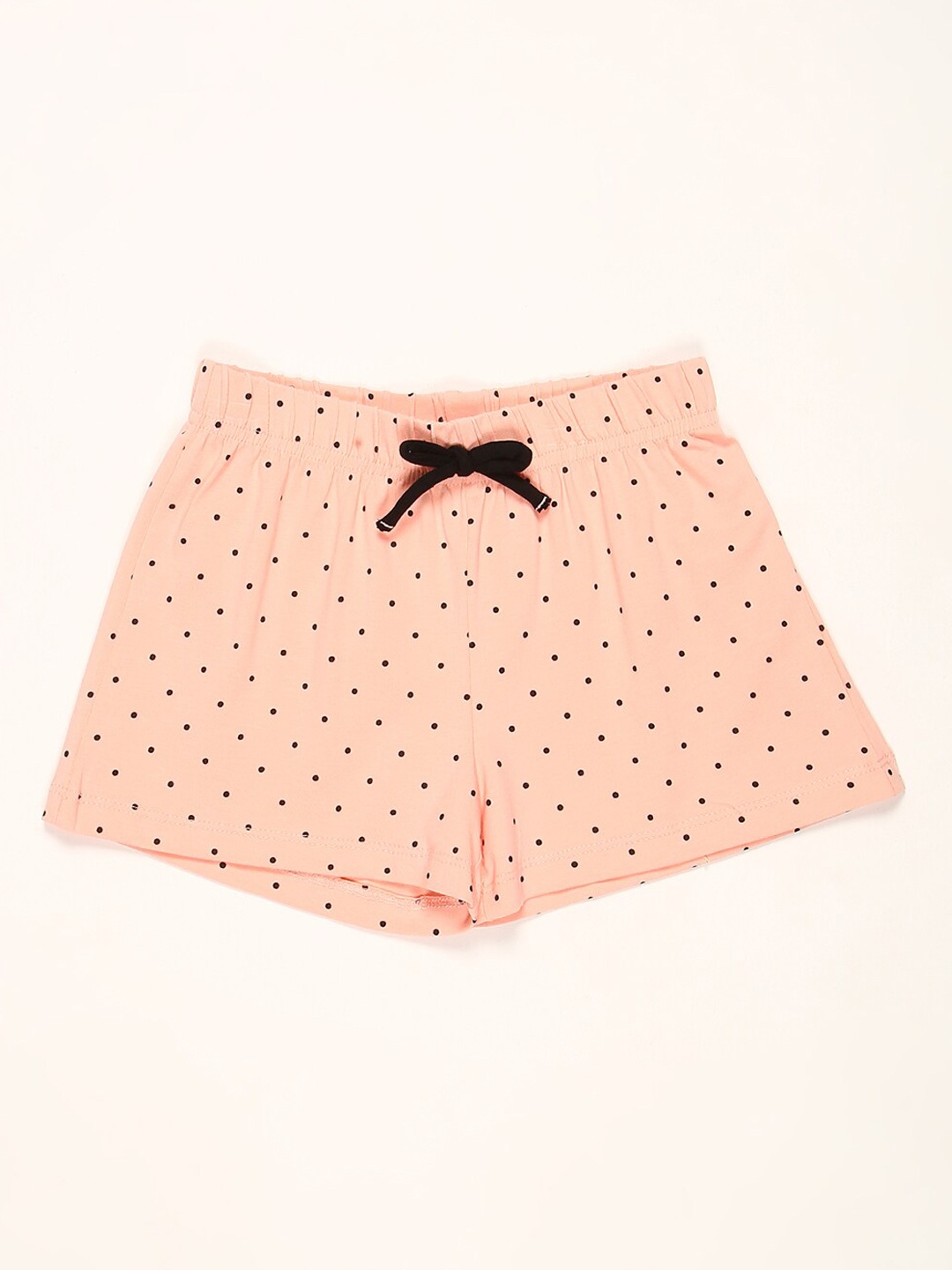 

V2 Value & Variety Girls Coral Polka Dots Printed Shorts