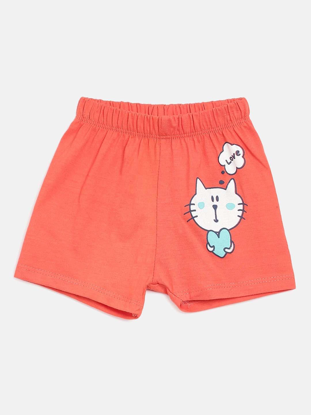 

V2 Value & Variety Girls Red Printed Shorts