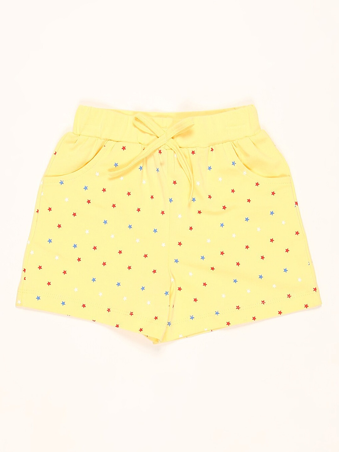 

V2 Value & Variety Girls Yellow Printed Shorts