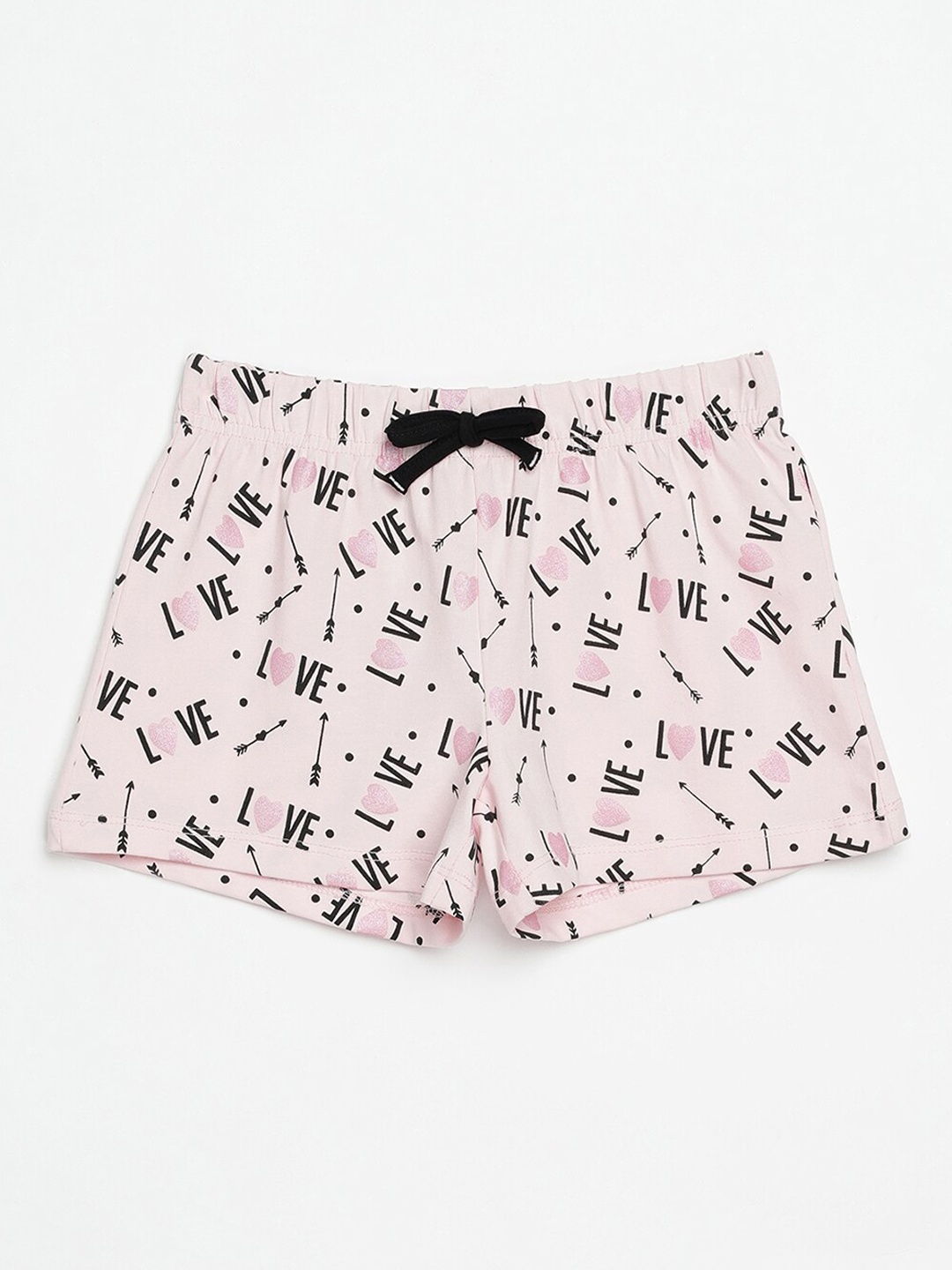 

V2 Value & Variety Girls Pink Printed Shorts