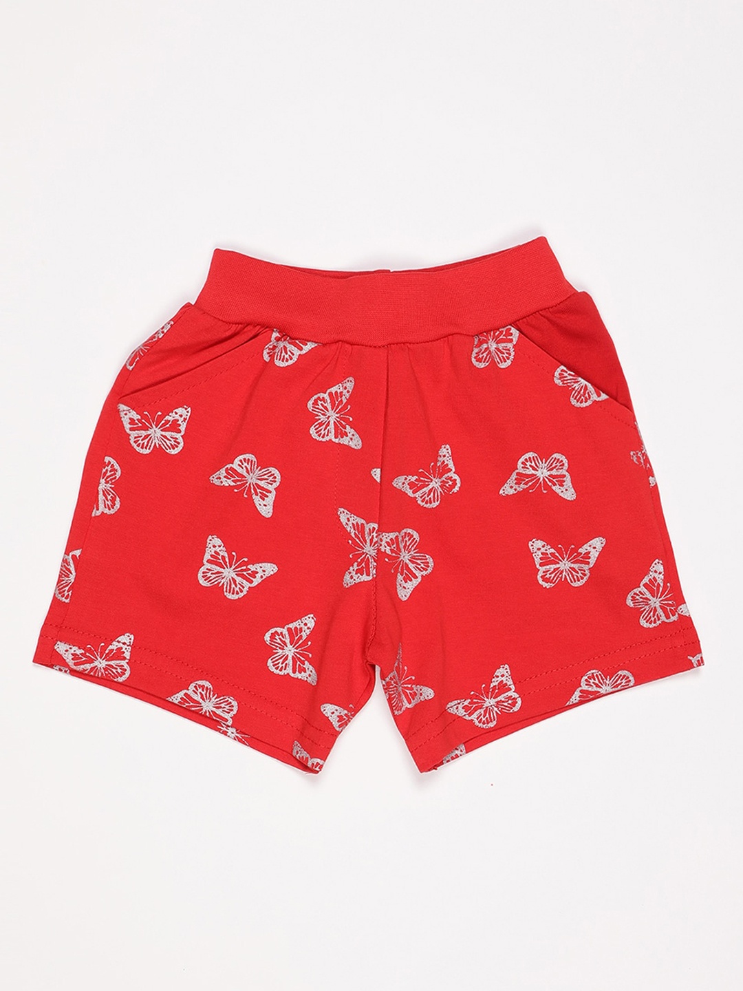 

V2 Value & Variety Kids-Girls Red Printed Shorts