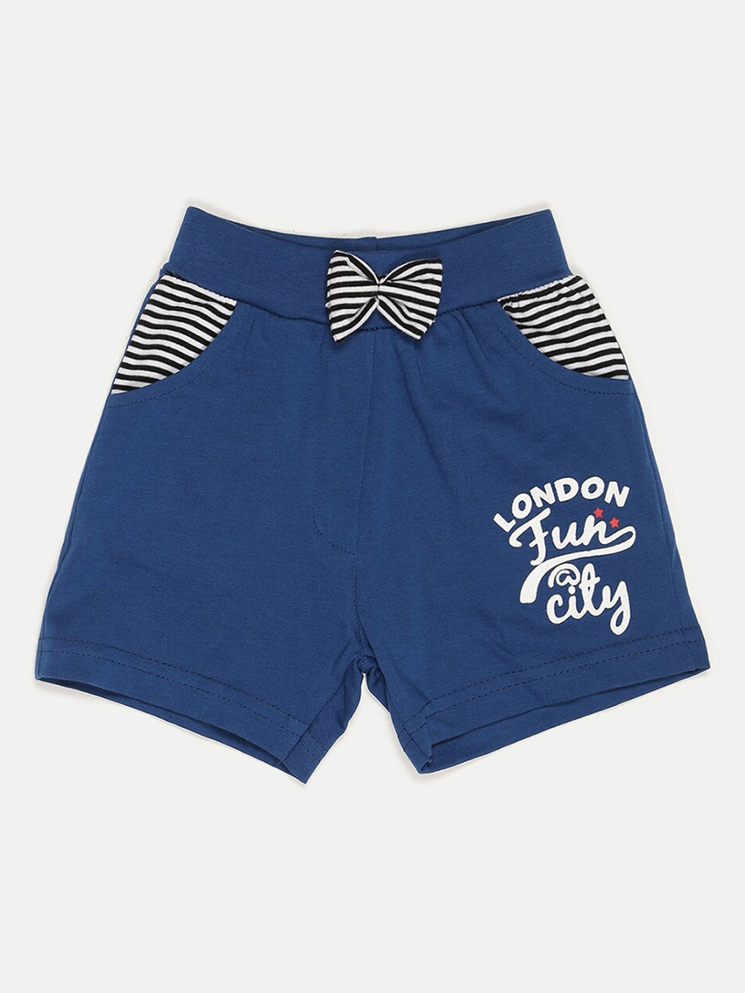 

V2 Value & Variety Girls Blue Printed Regular Cotton Shorts
