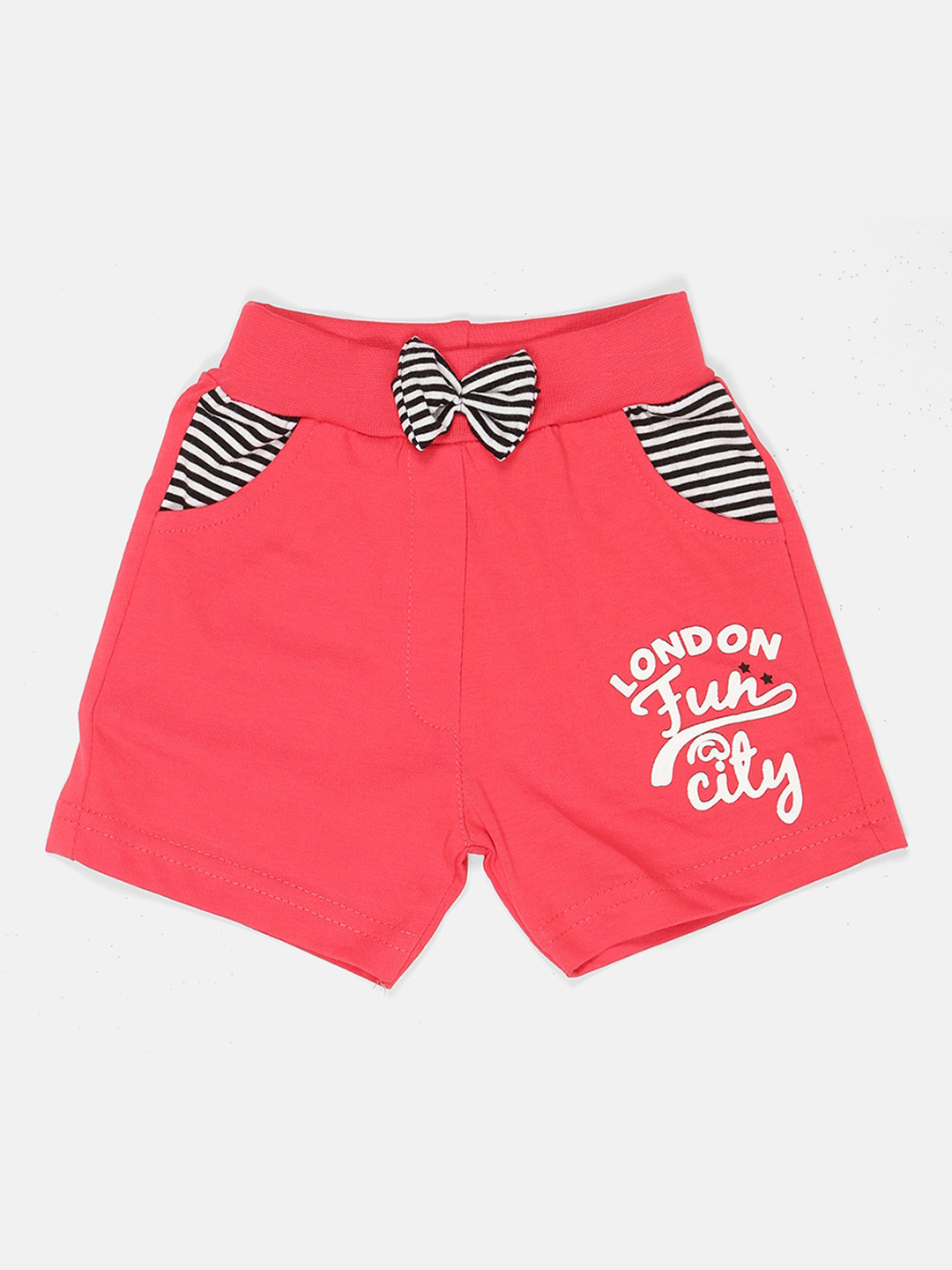 

V2 Value & Variety Girls Pink Printed Hot Pants Shorts