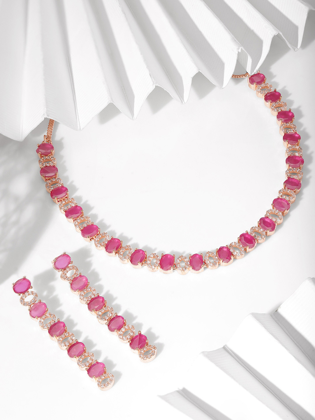

Rubans Women Rose Gold-Plated Jewellery Set