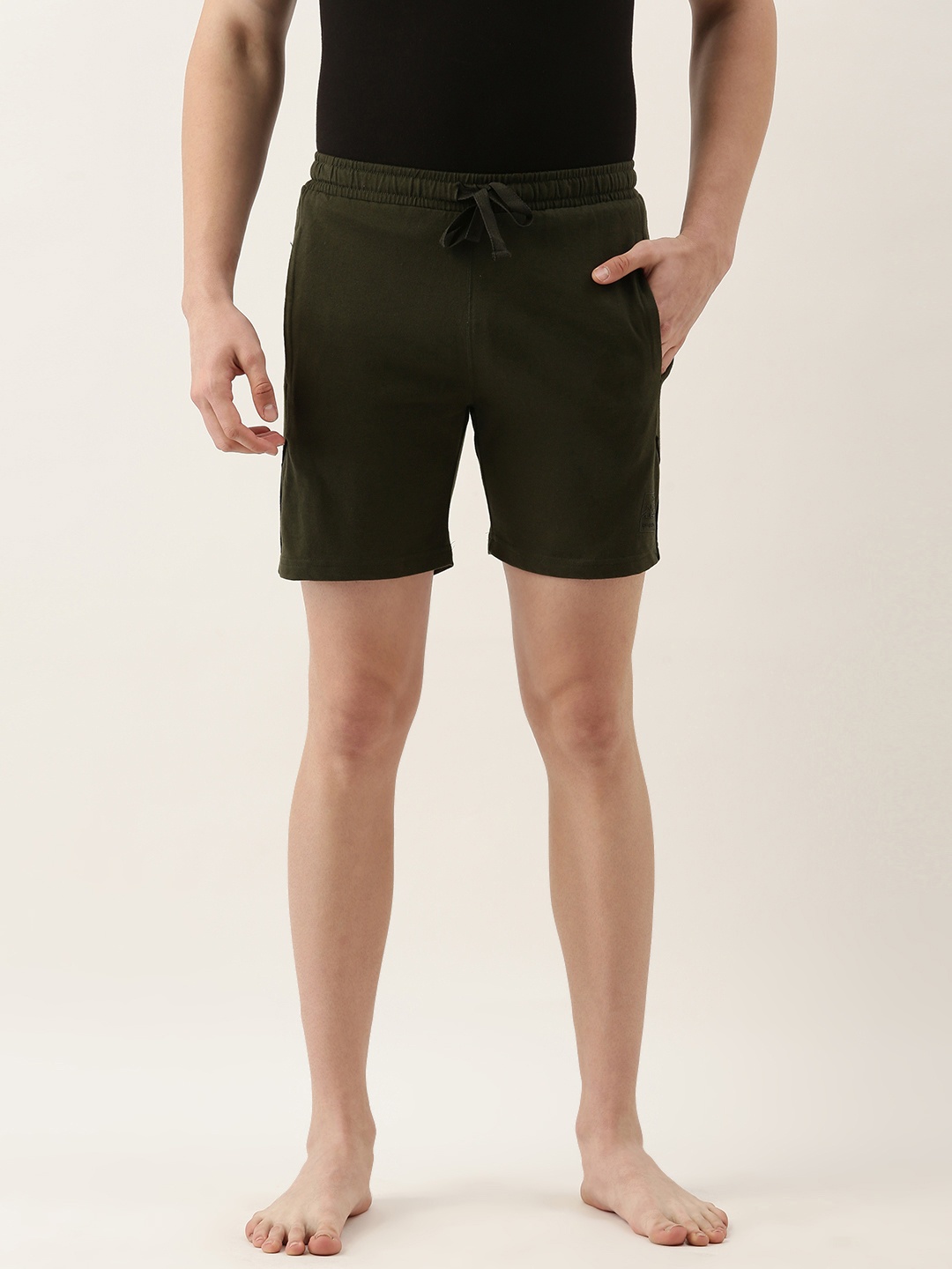 

Sweet Dreams Men Olive Green Lounge Shorts