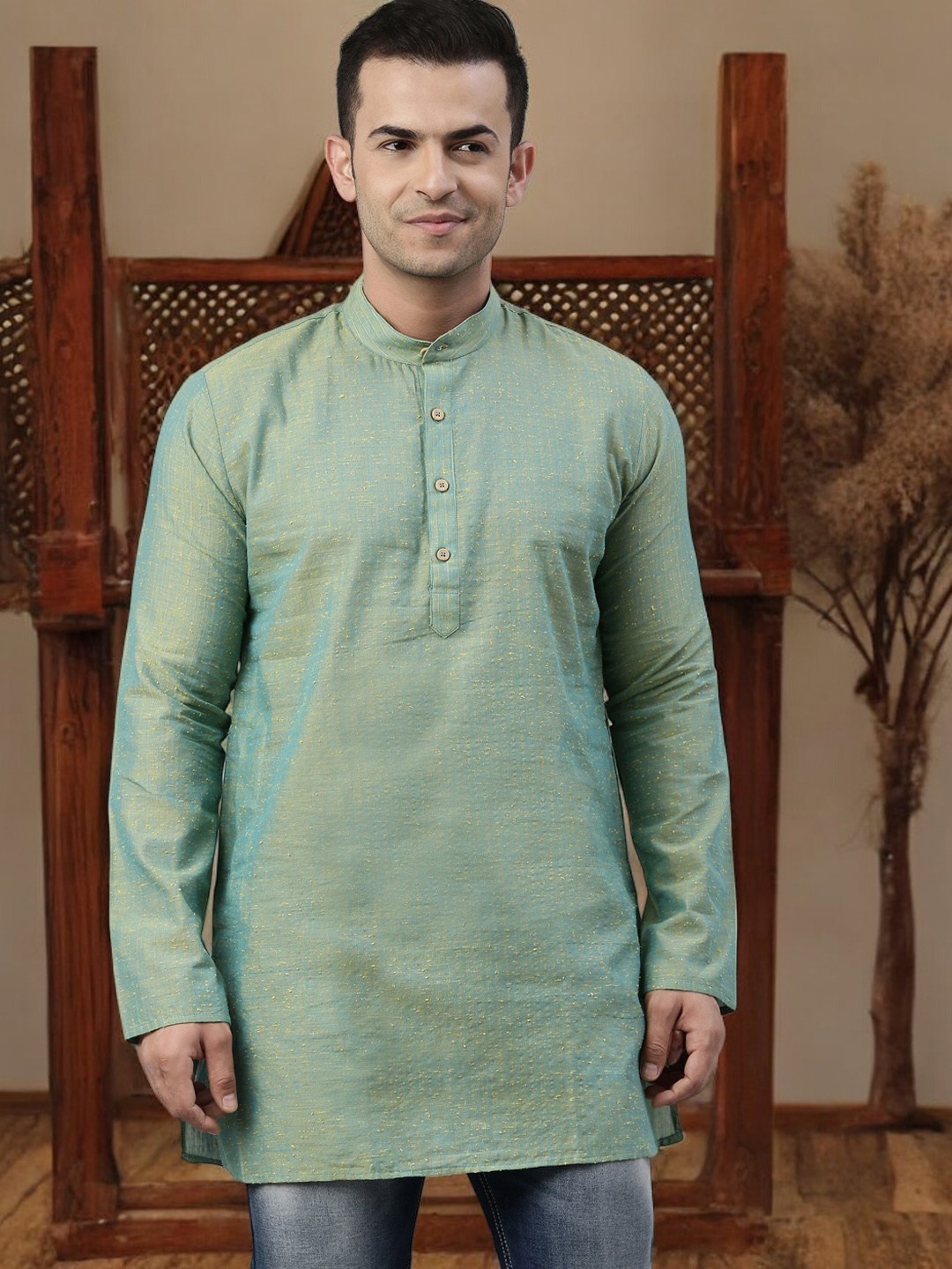 

TATTVA Men Green Kurta