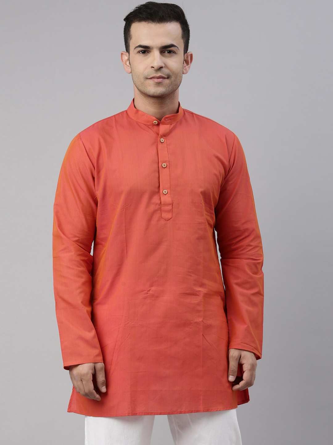 

TATTVA Men Red Patchwork Kurta