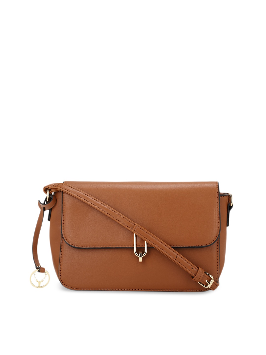 

Allen Solly Brown PU Structured Sling Bag