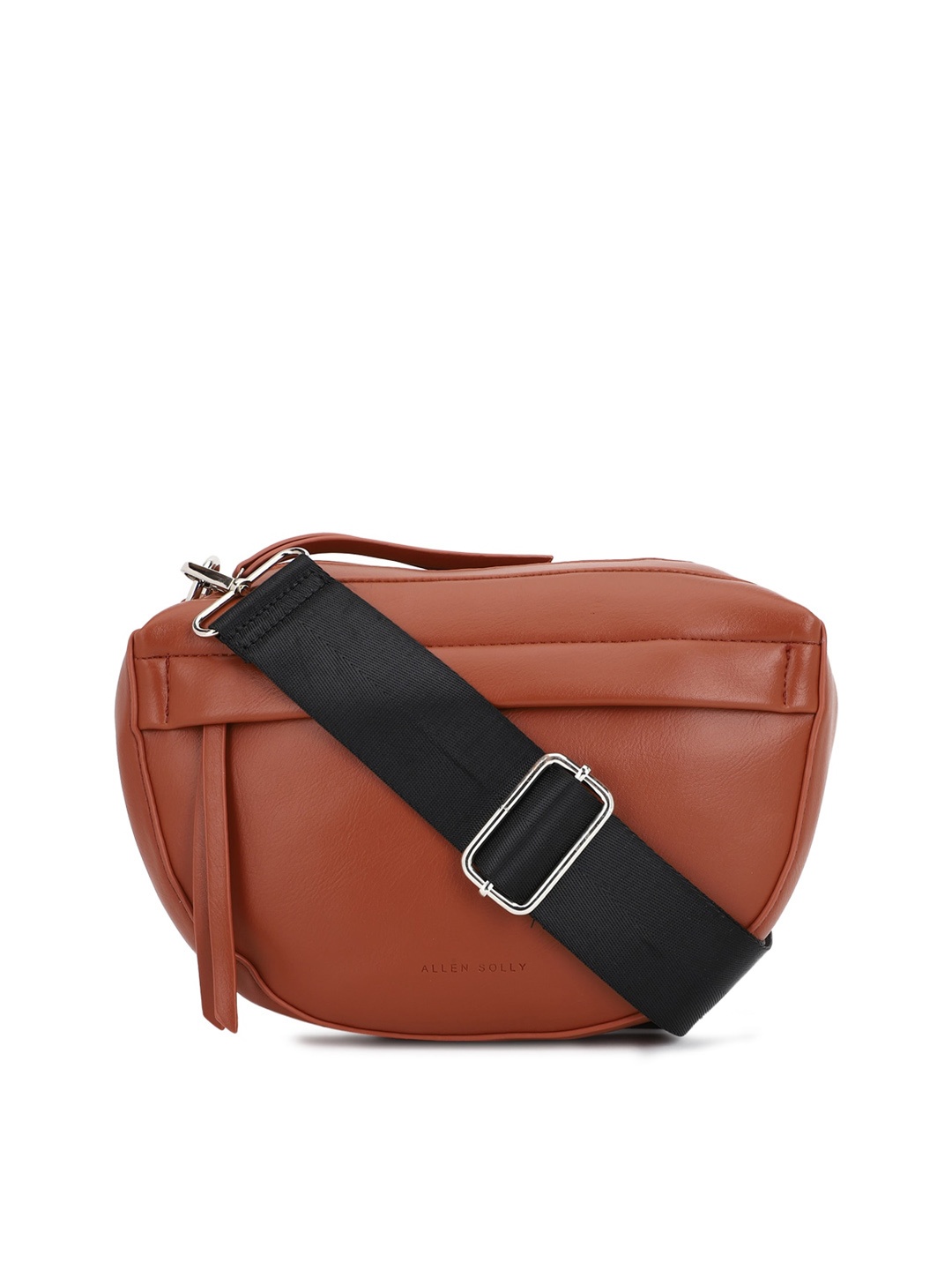 

Allen Solly Brown Colourblocked PU Structured Satchel