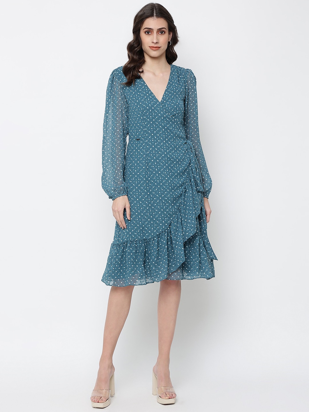 

GUESS Gunmetal-Toned Dress, Metallic
