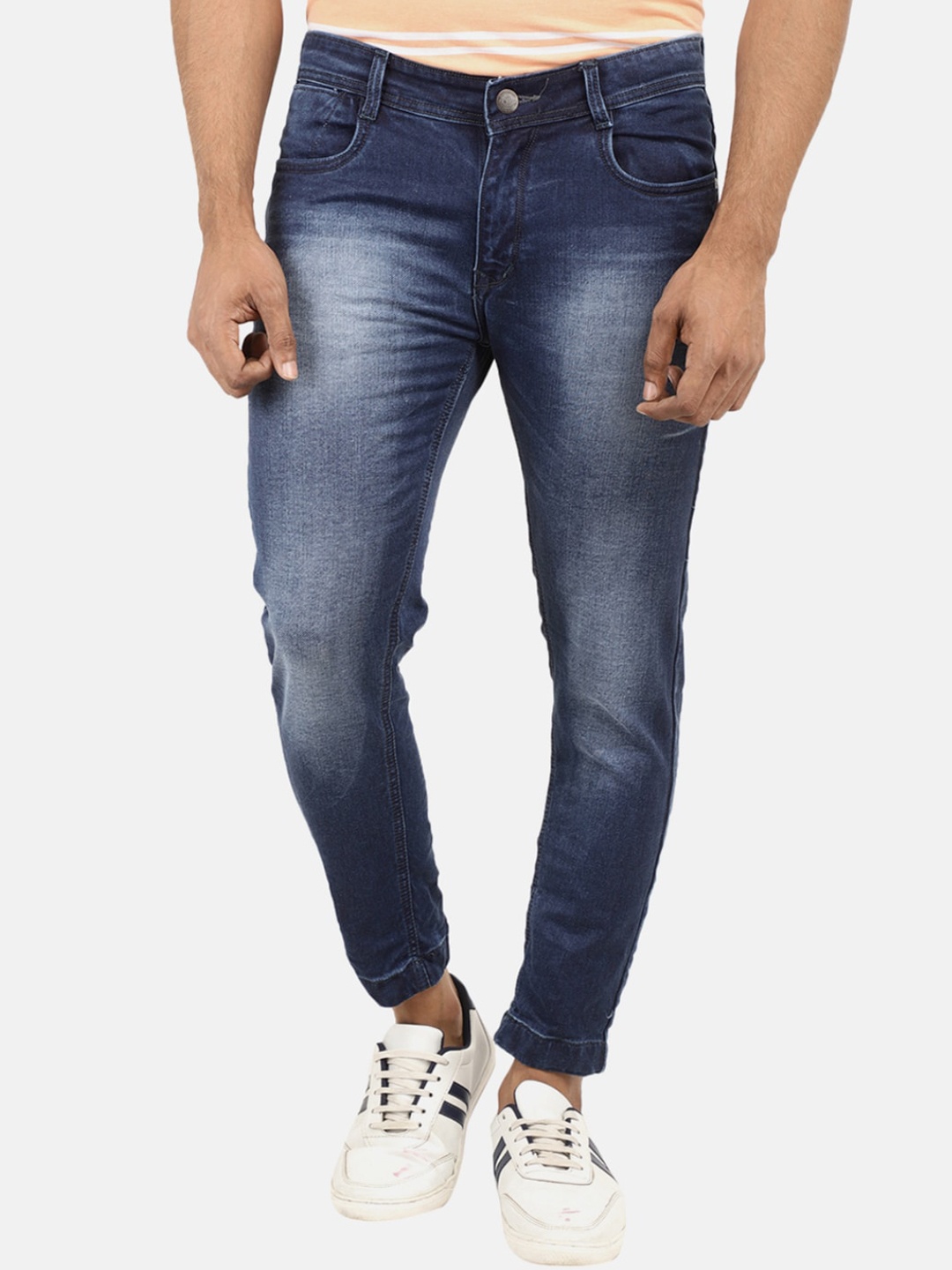 

V-Mart Men Grey Slim Fit Heavy Fade Stretchable Jeans