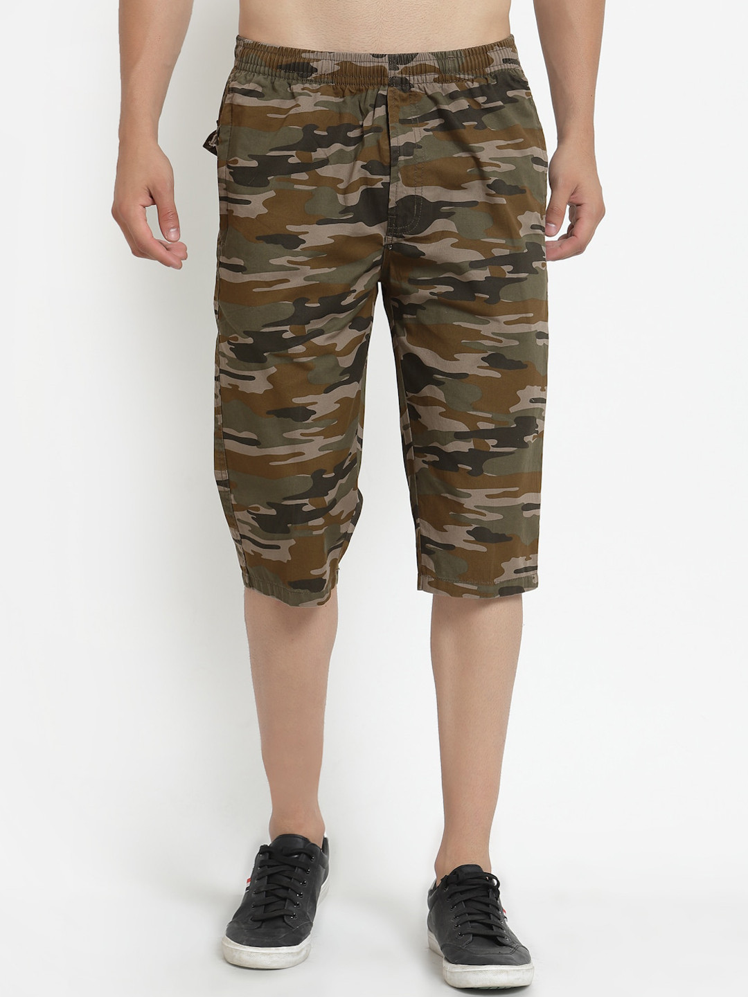 

SAPPER Men Multicoloured Camouflage Printed Slim Fit Outdoor Cargo Shorts, Multi