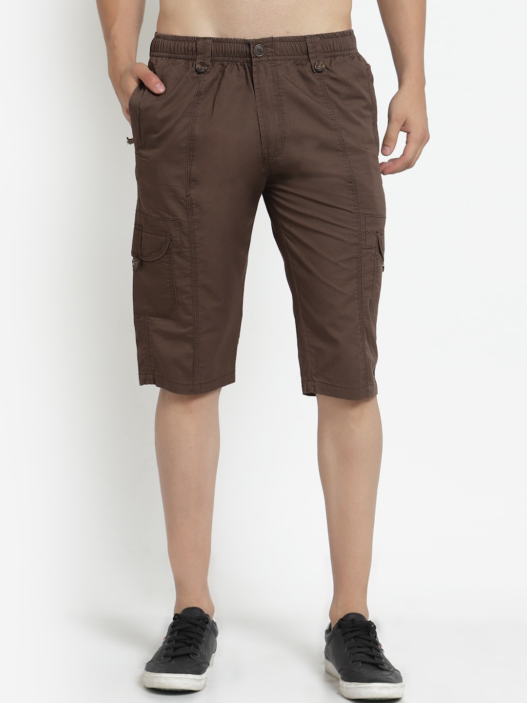

SAPPER Men Brown Slim Fit Outdoor Cargo Shorts
