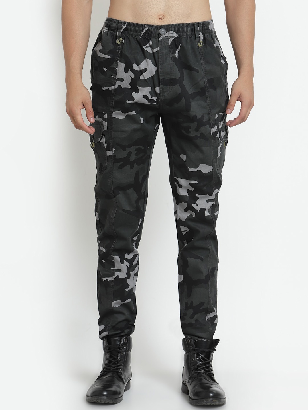

SAPPER Men Multicoloured Cotton Camouflage Printed Slim Fit Cargo Pant, Multi