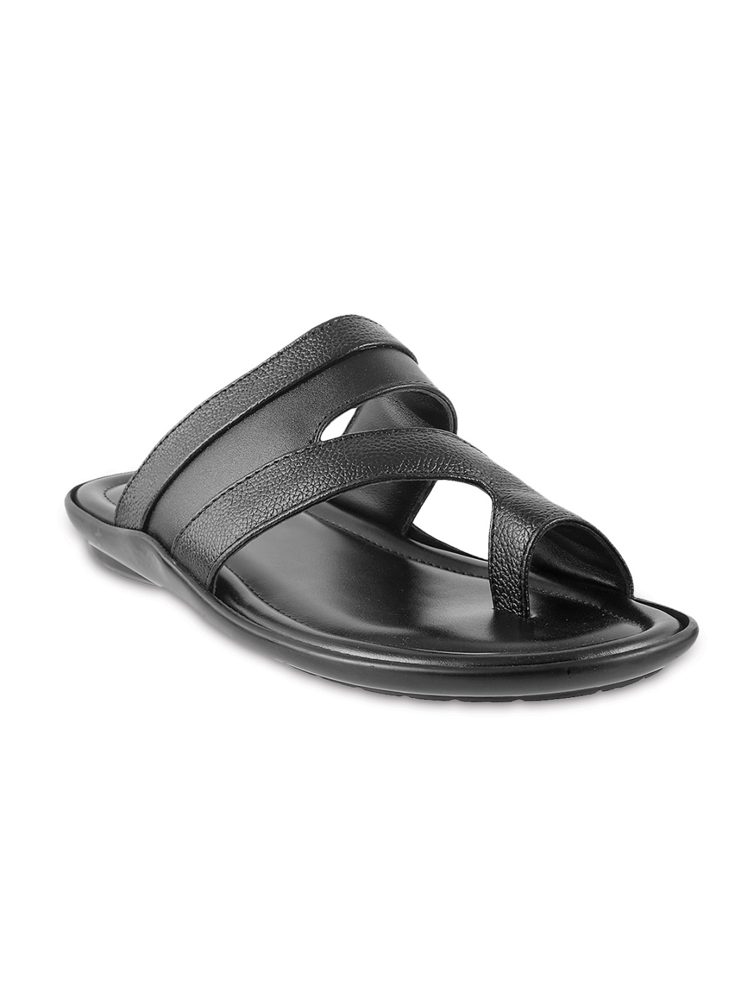 

Mochi Men Black Leather Sandals